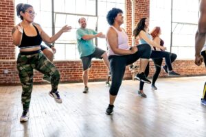 Zumba class at the gym